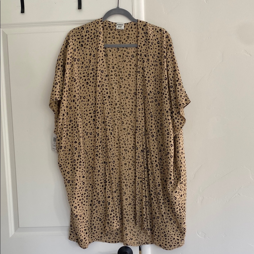 Aritzia Aitken Blouse - Leopard Print Kimono
